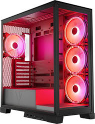 Kути компјутер Modecom Volcano Space Apex ARGB, ATX, 4 вентилатори 140mm, црна