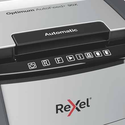 Grirëse dokumentesh Rexel AutoFeed+ 90X, 90 fletë, P-4, gri