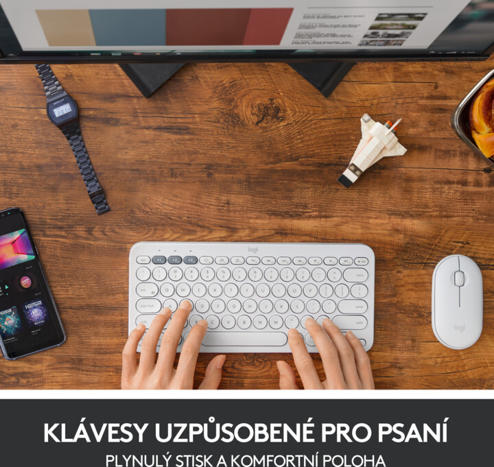 Tastierë Logitech K380, US, e bardhë