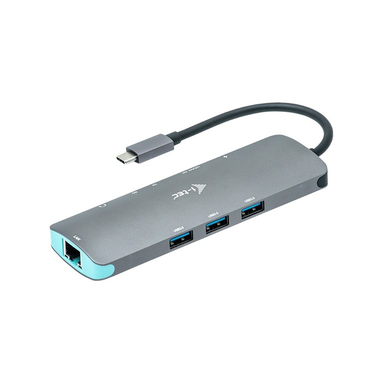 Stacion lidhës i-tec Metal USB-C Nano, HDMI 4K, 100W, i argjendtë