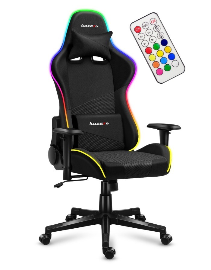 Karrige lojërash HUZARO Force 6.3 RGB Mesh, e zezë