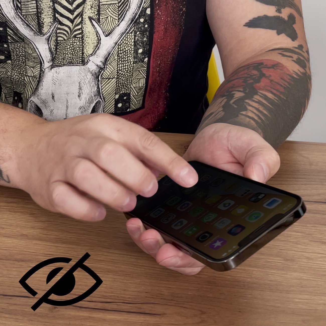 Xham mbrojtës Wozinsky Privacy Glass për iPhone 15 Pro Max, filtër anti-spy, xham i temperuar, i zi