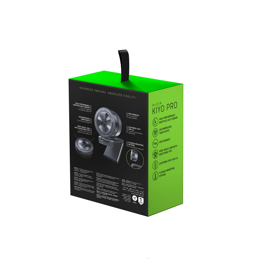 Webcam Razer Kiyo Pro/X, Full HD, USB, e zezë