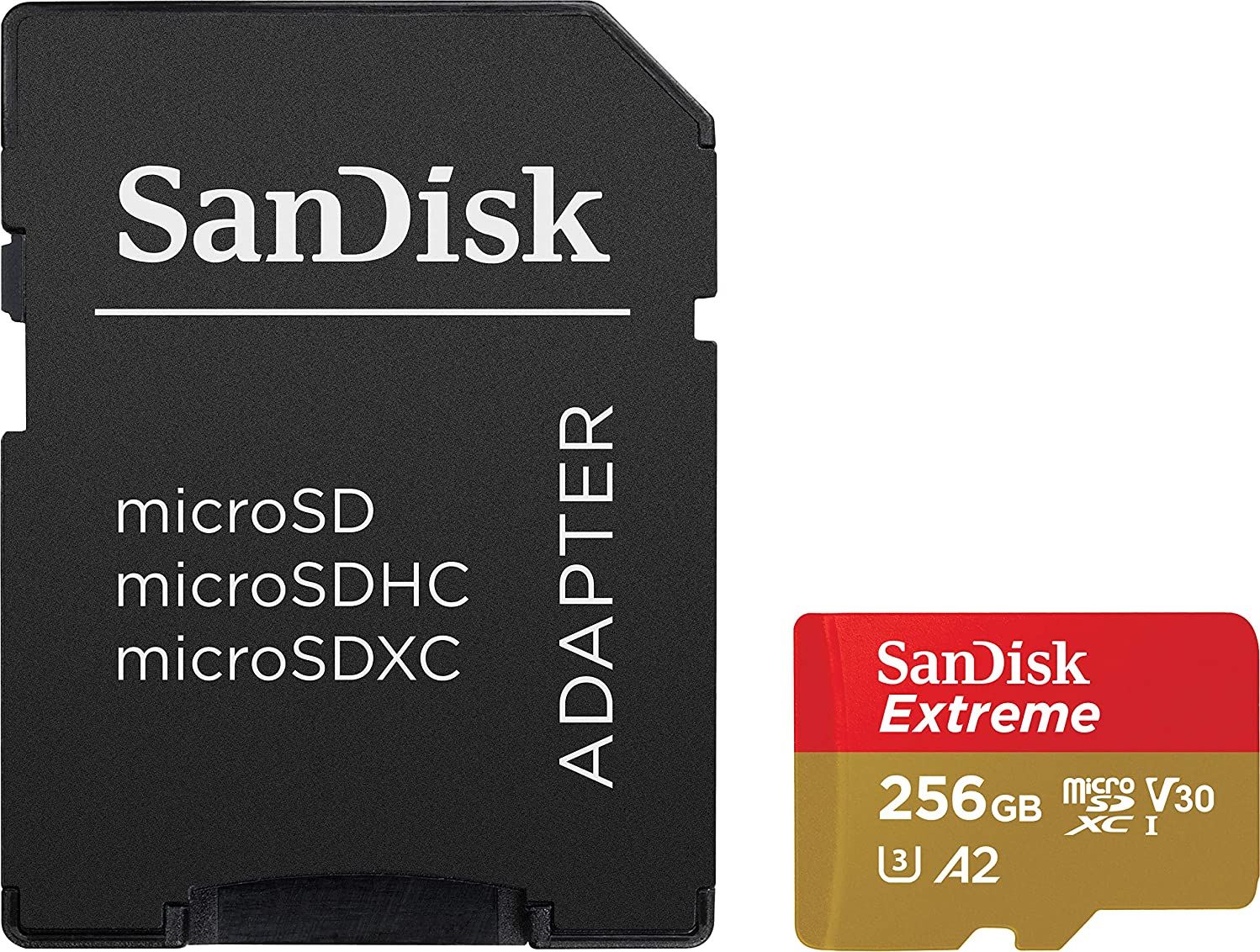Kartë memorie SanDisk Extreme microSDXC, 256GB, Class 10 UHS I U3 A2 V30