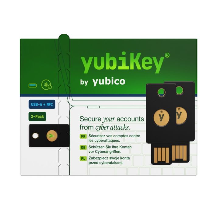 Çelës sigurie Yubico YubiKey 5 NFC, i zi (2 copë)