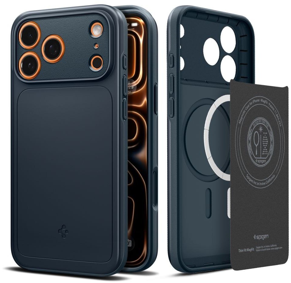Mbulesë telefoni Spigen Thin Fit MagSafe për iPhone 17 Pro Max, metal slate
