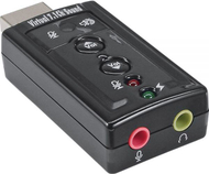 Kartë zëri USB InLine 33051C, virtual 7.1, USB 2.0, e zezë