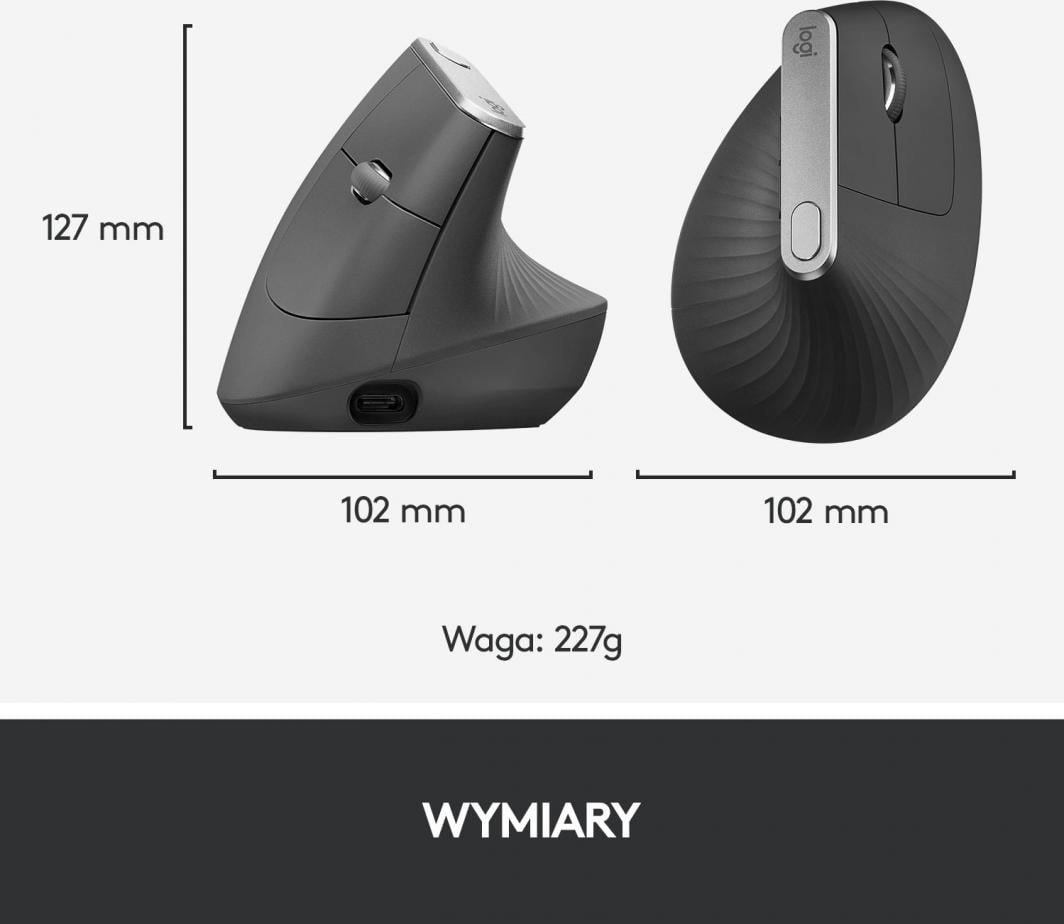 Глувче Logitech MX Vertical (910-005448), црно