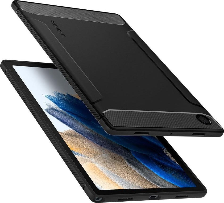 Këllëf tabletë Spigen Rugged Armor, për Samsung Tab A8 10.5" X200/X205, TPU, i zi mat