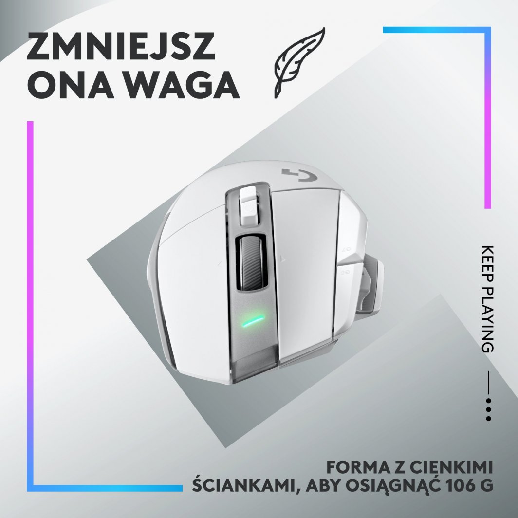 Maus Logitech G502 X Plus, i bardhë