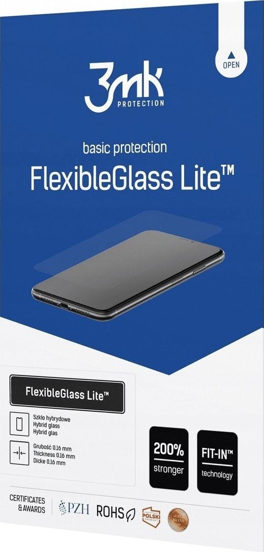 Xham mbrojtës 3MK FlexibleGlass Lite për Xiaomi Redmi 9, 0.16mm, transparent