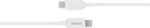 Kabllo USB Deltaco USB C në Lightning IPLH 452, 2m, e bardhë