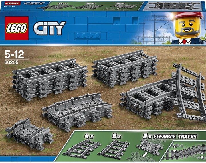 Set LEGO City 60205 - 20 pjesë të shinave