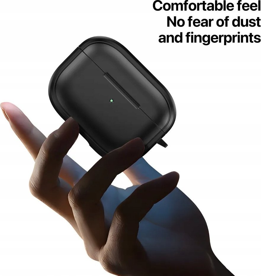 Mbulesë mbrojtëse Dux Ducis Pecc për AirPods Pro 2, dizajn i hollë, plastike, e zezë