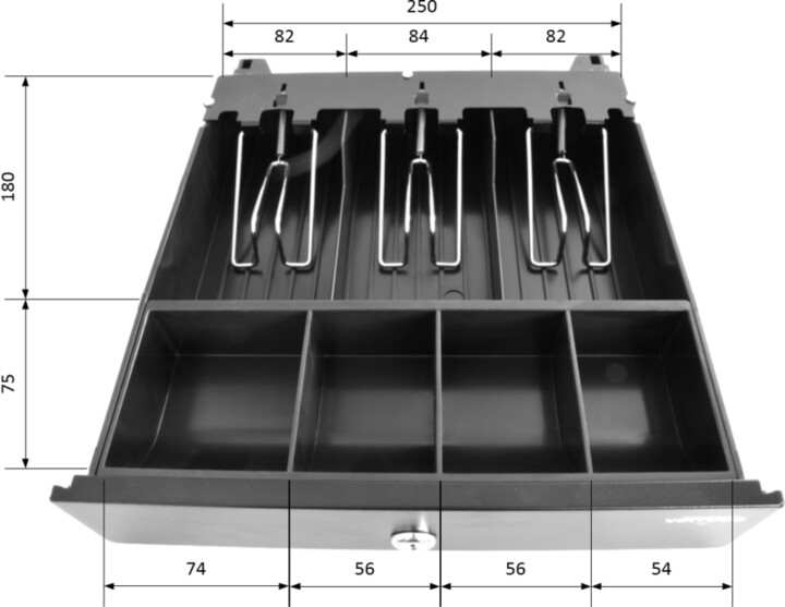 Sirtari i parave të gatshme Virtuos EK-300C - me kabllo, lidhës 3/4, 9-24V, i zi