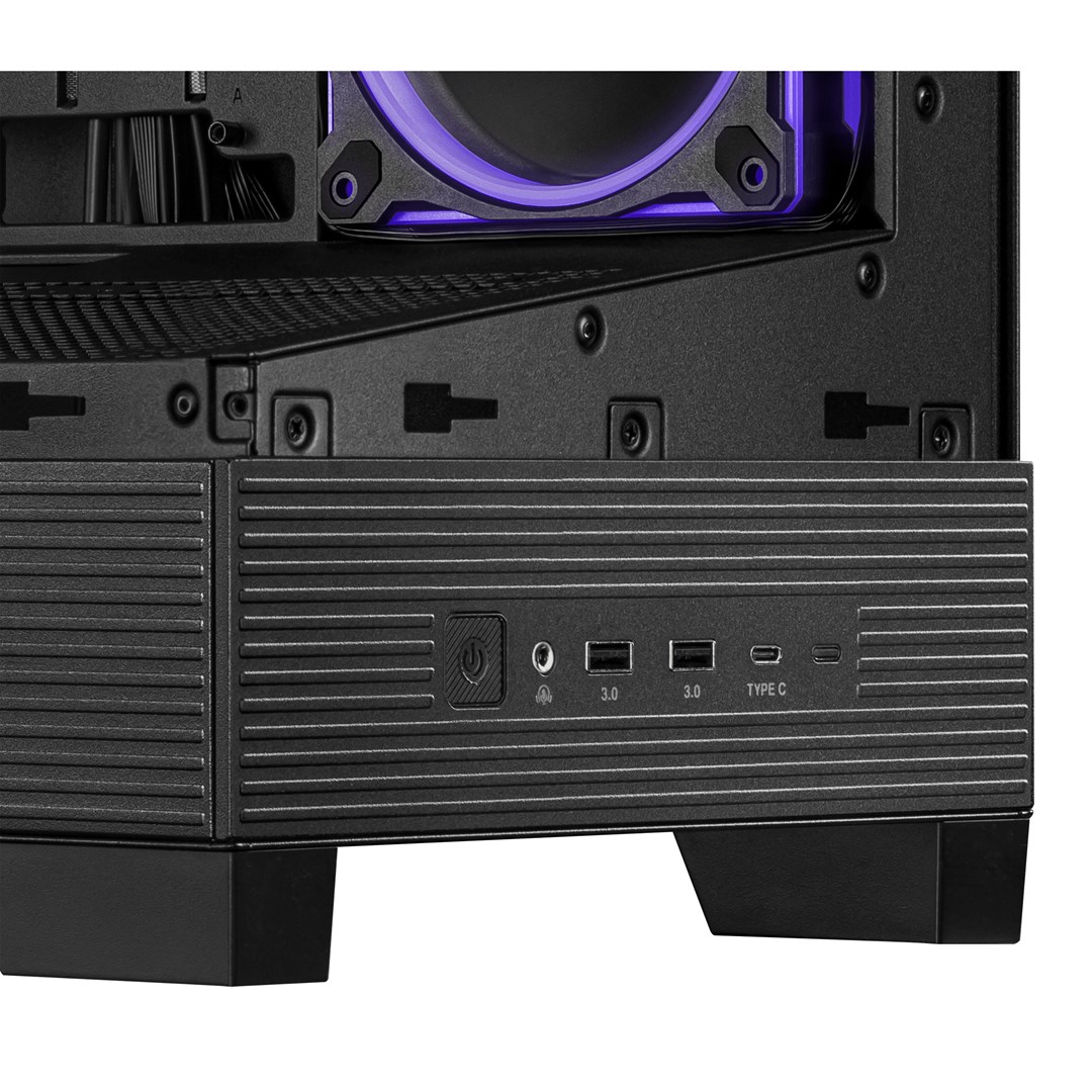 Kasa gaming ASUS A31 Plus TG ARGB, mid tower, xham i temperuar, e zezë