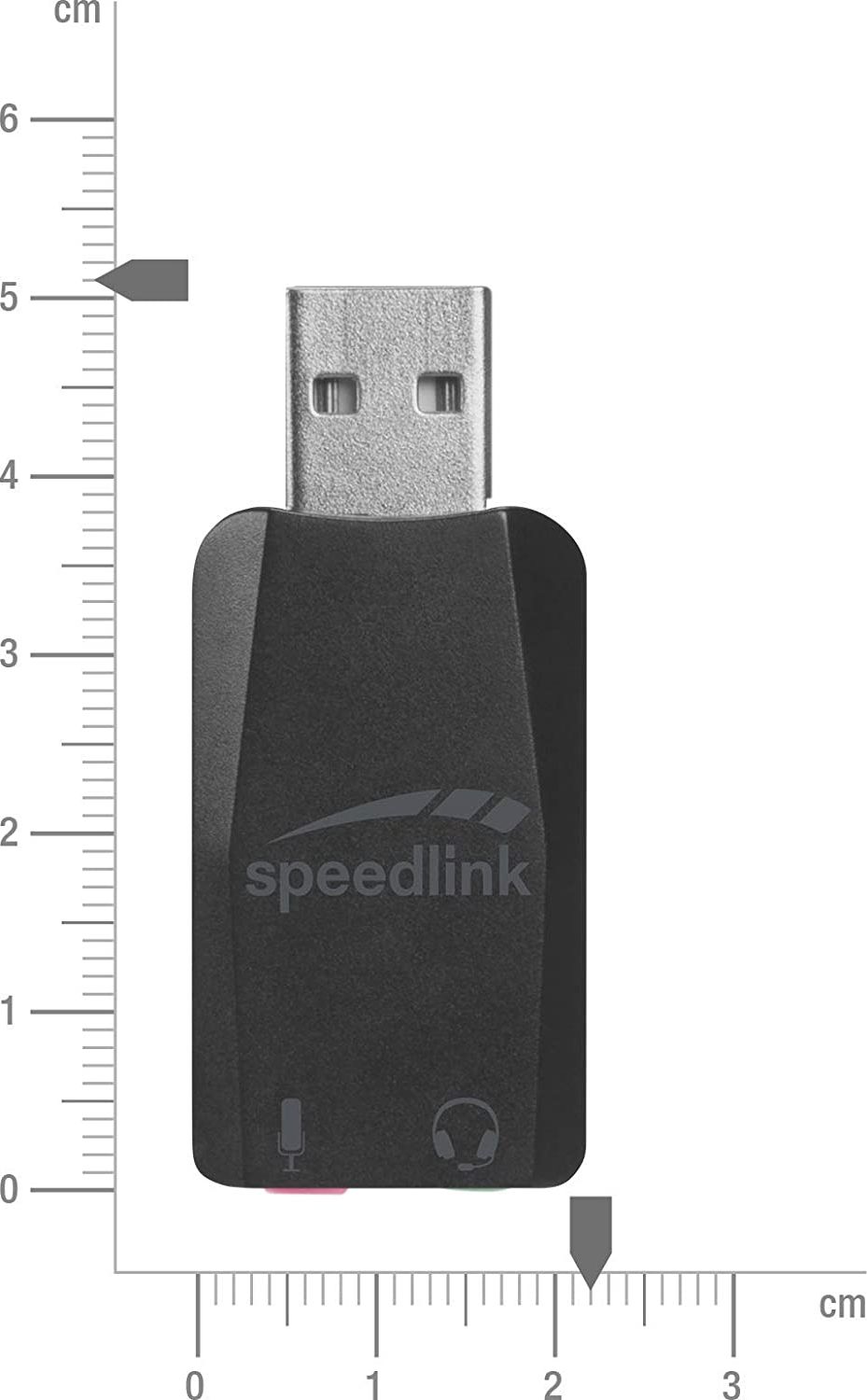 Kartë zanore e jashtme Speedlink Vigo USB, stereo, me hyrje për mikrofon, e zezë