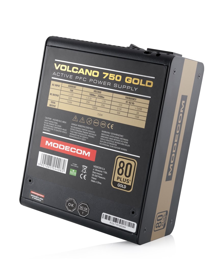 Furnizues energjie MODECOM Volcano 750 Gold, 750W, ATX, i zi