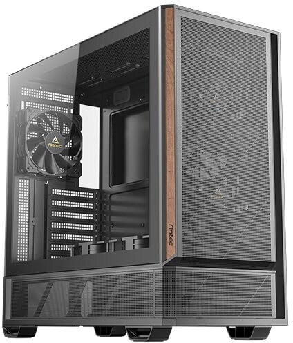 Kornizë kompjuteri Antec P30 AIR, ATX, xham i temperuar, e zezë me dru