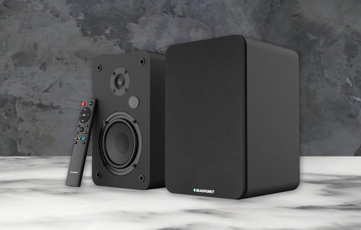 Altoparlant Bluetooth Blaupunkt BS50BK, me HDMI ARC, me hyrje optike, i zi