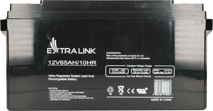 Akumulator Extralink AGM, 12V, 65Ah, i zi