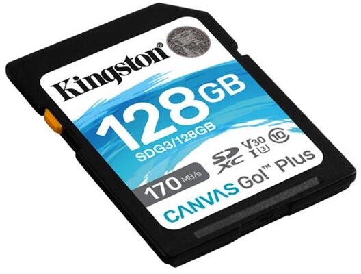 [OUTLET] Kartë memorie Kingston SDXC Canvas Go! Plus, 128GB, 170MB/s, UHS-I, U3
