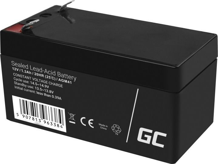 Bateri AGM GC AGM41, VRLA 12V, 1.3Ah, e zezë