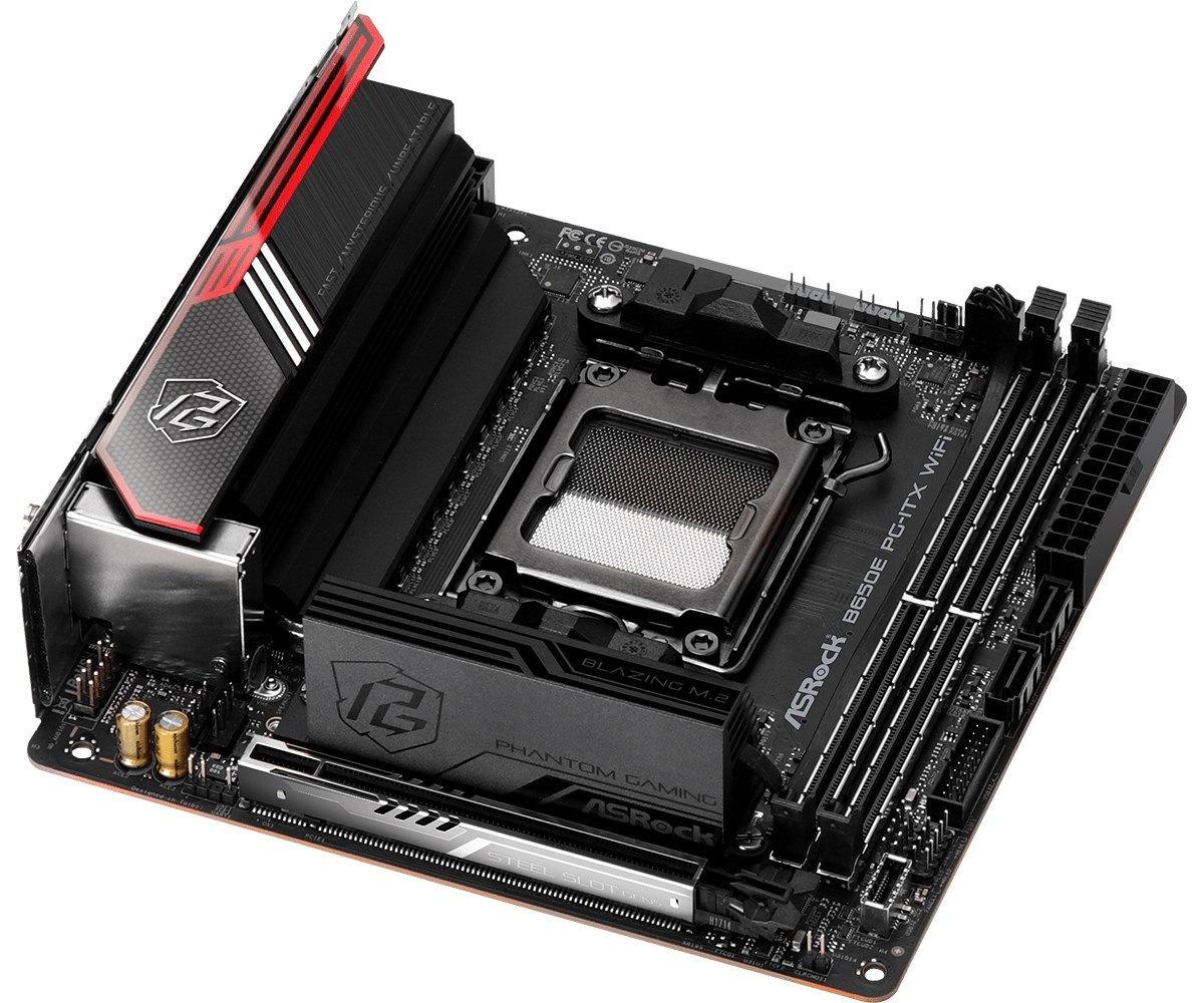 Pllakë amë Asrock B650E PG-ITX WiFi AMD B650 Socket AM5 mini ITX