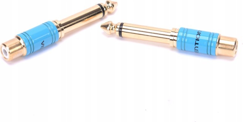 Adapter audio Vention, 6.3mm mashkull në RCA femër, i artë