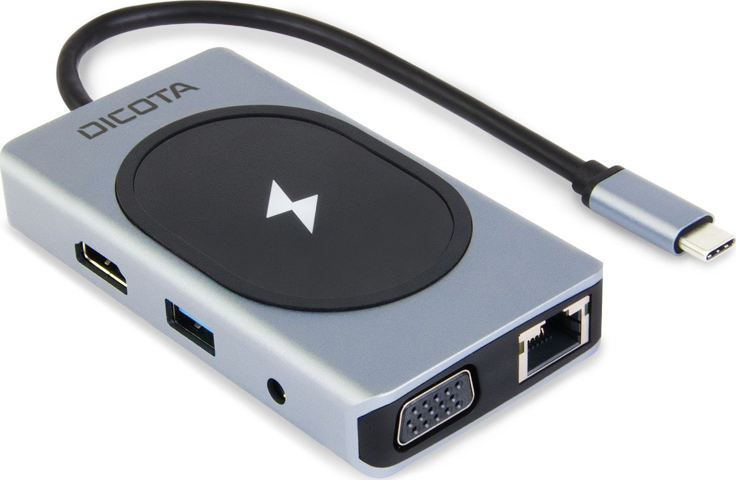 HUB USB Dicota USB C 10 in 1, 4K, PD 100W, argjendtë e zezë