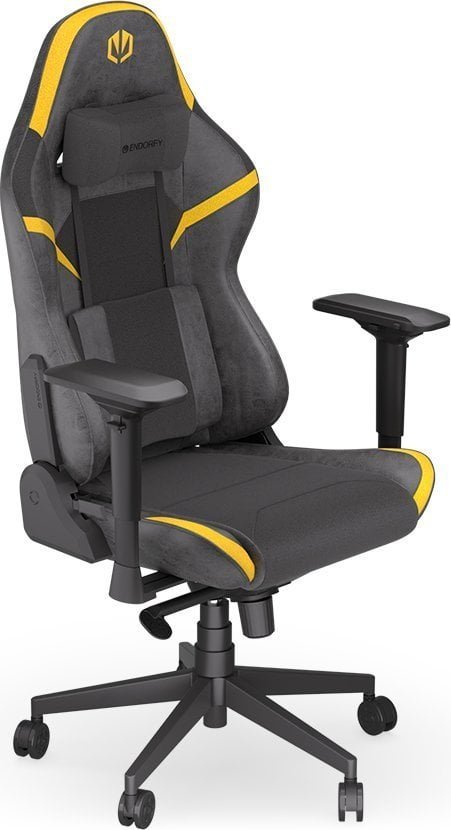 Set karrige gaming Endorfy Scrim YL me mbrojtëse dyshemeje FP120R, ergonomike, e verdhë 2
