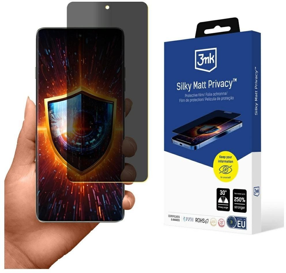 Mbrojtëse ekrani 3mk Silky Matt Privacy për Motorola Edge 60 Pro, matte, kundër refleksit