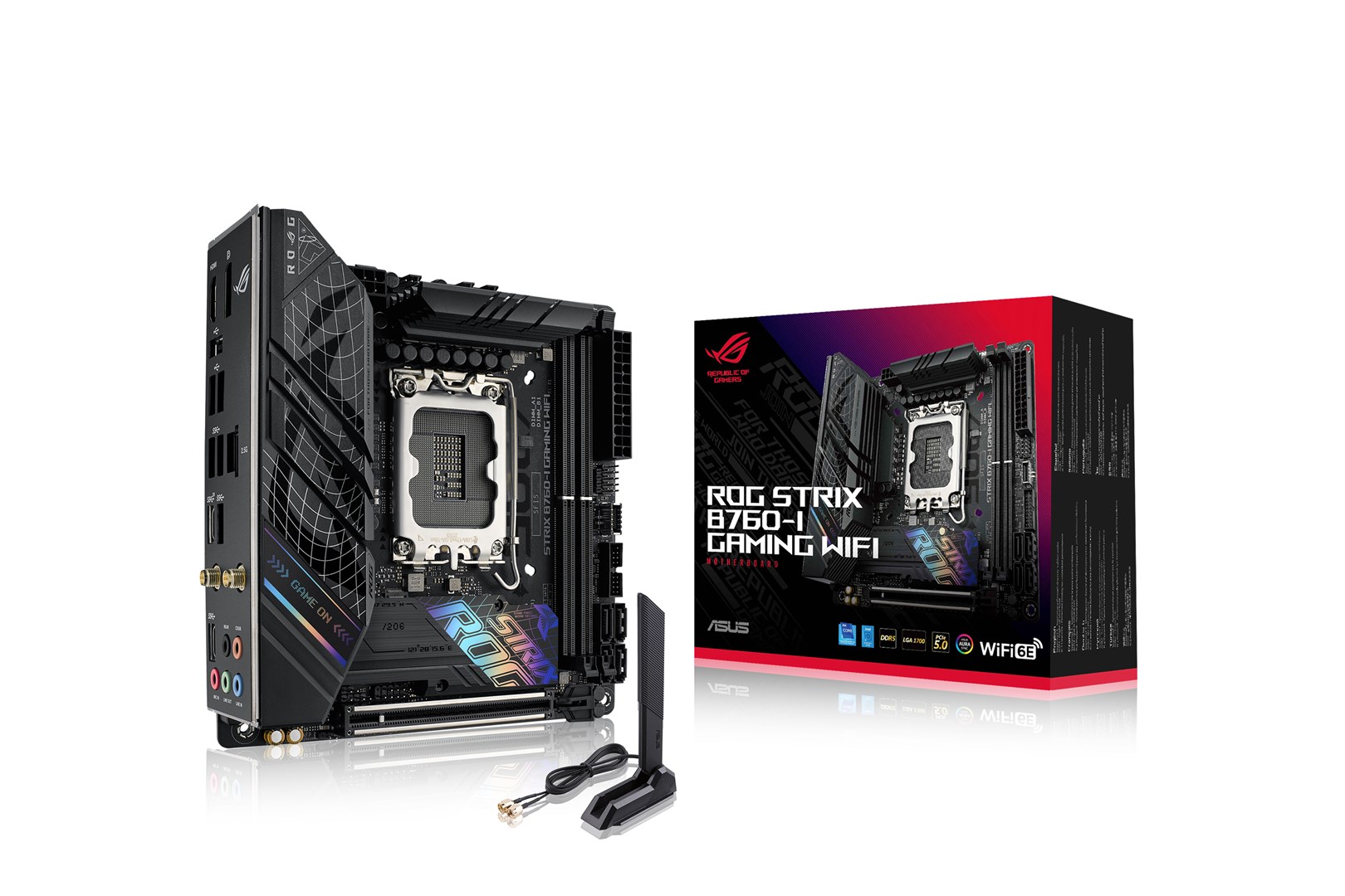 Pllakë amë ASUS ROG STRIX B760-I Gaming WiFi Intel B760 LGA 1700 mini ITX