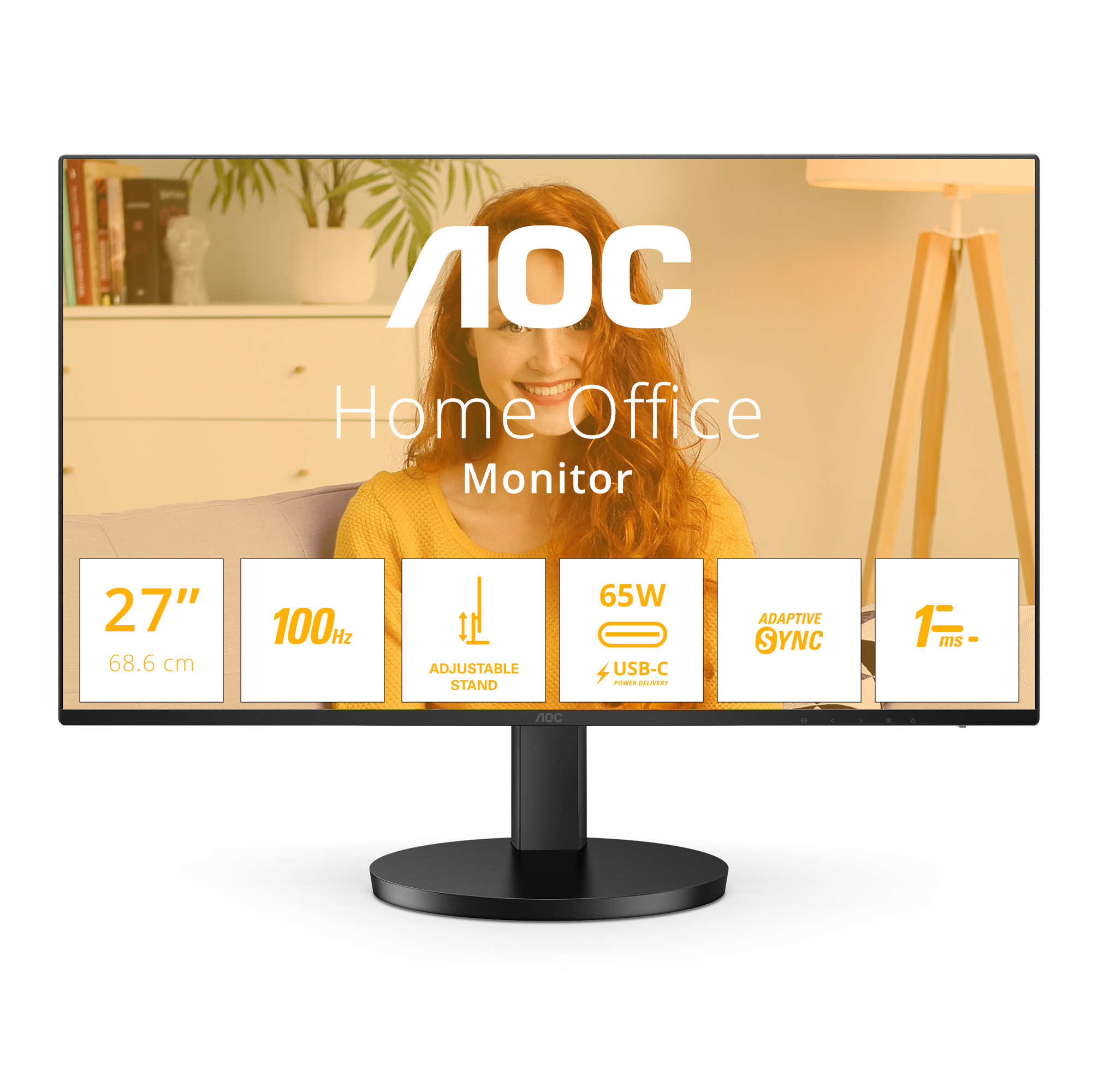 Monitor AOC Q27B3CF2, 27", IPS, QHD, 100Hz, 1ms, i zi
