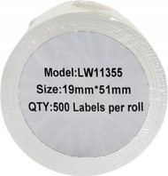 Etiketa vetëngjitëse PRISM LW 11355, 19 x 51 mm, 500 copë, të bardha