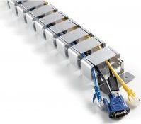 Organizues kabllosh InLine Flexible, për tavolina me lartësi të rregullueshme, 4 ndarje, 1.28m, gri