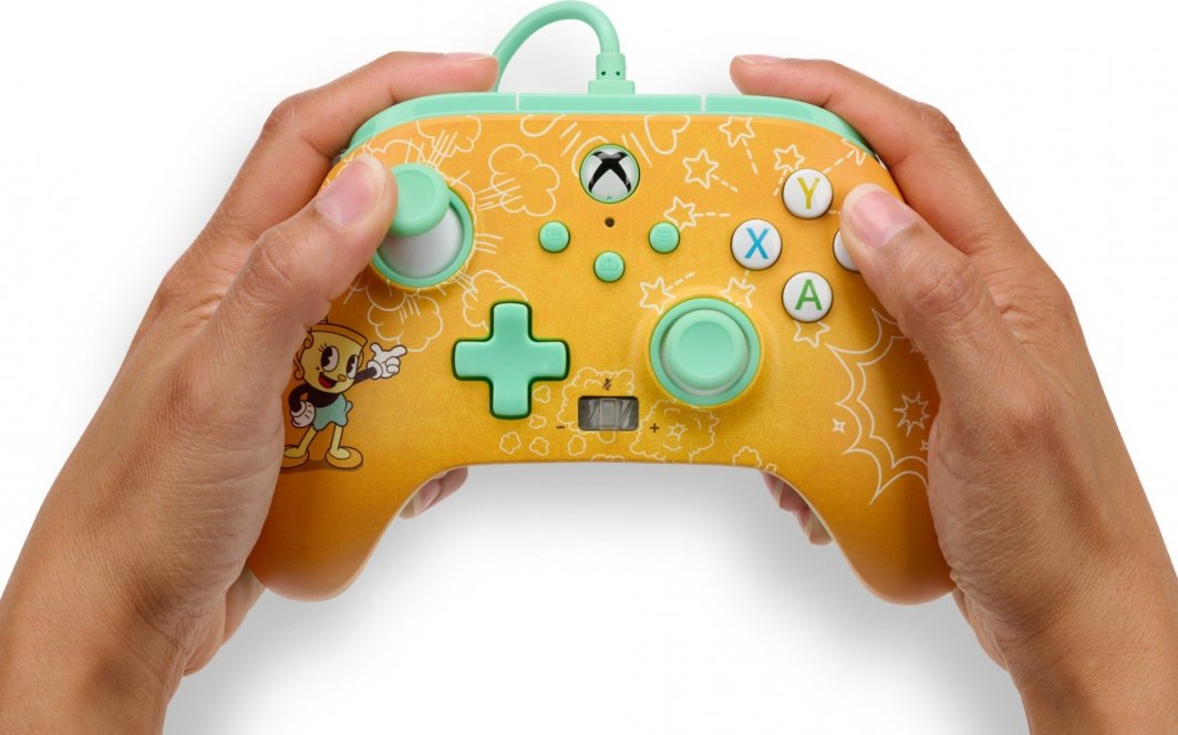 Kontroller PowerA Xbox Enhanced Cuphead, me kabllo, i verdhë