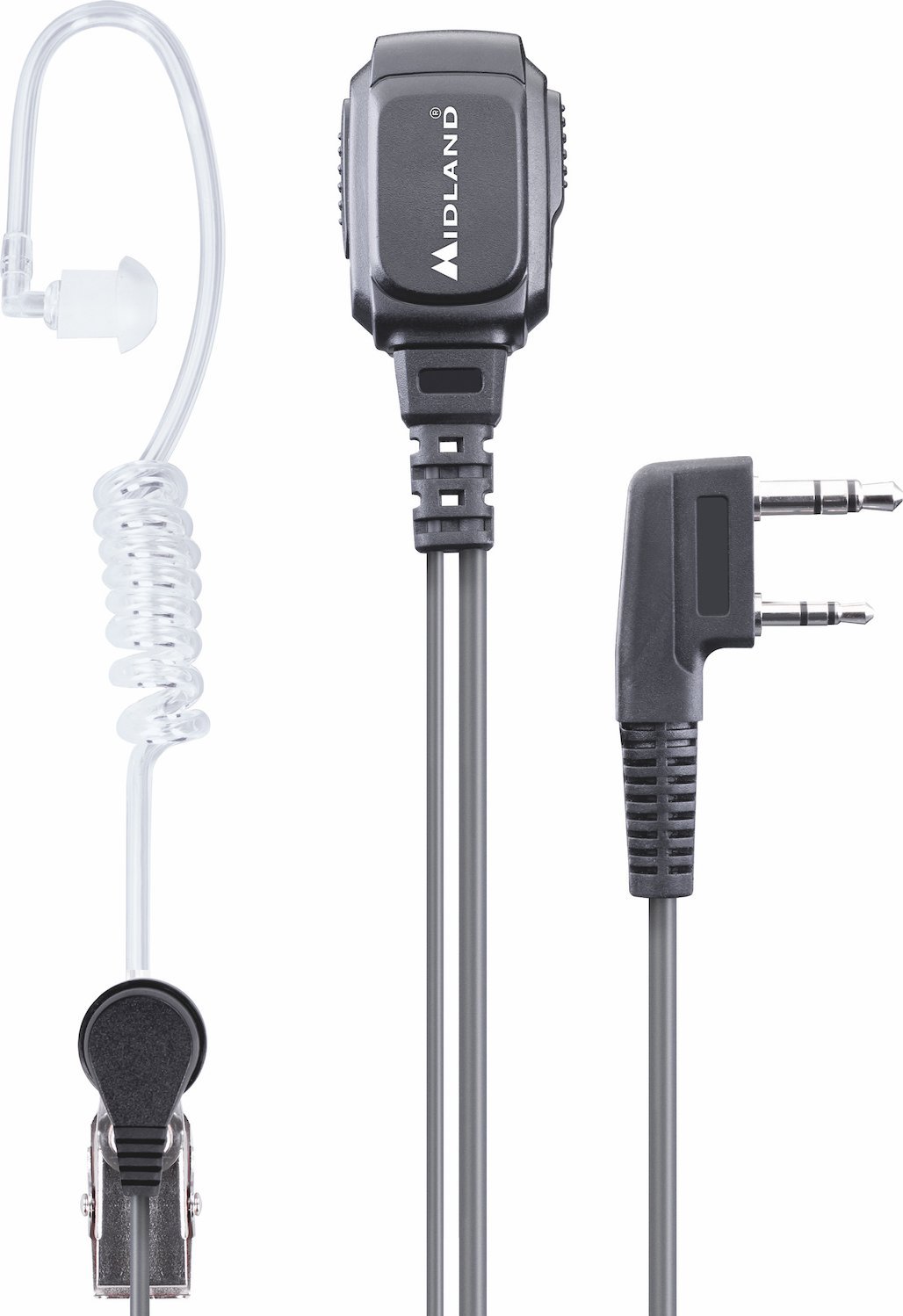 Kufje sigurie Midland MA31 LK Pro, për radio Kenwood, e zezë