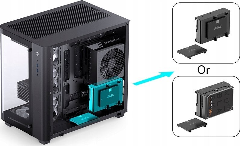 Kasë Jonsbo Jonsbo TK-3 - ATX-Gehäuse, e zezë, Full Tower