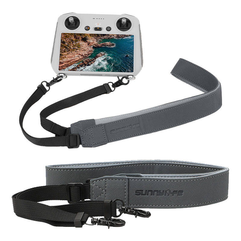 Rrip qafe Sunnylife DJI RC RC Pro, i rregullueshëm, material PU, gri