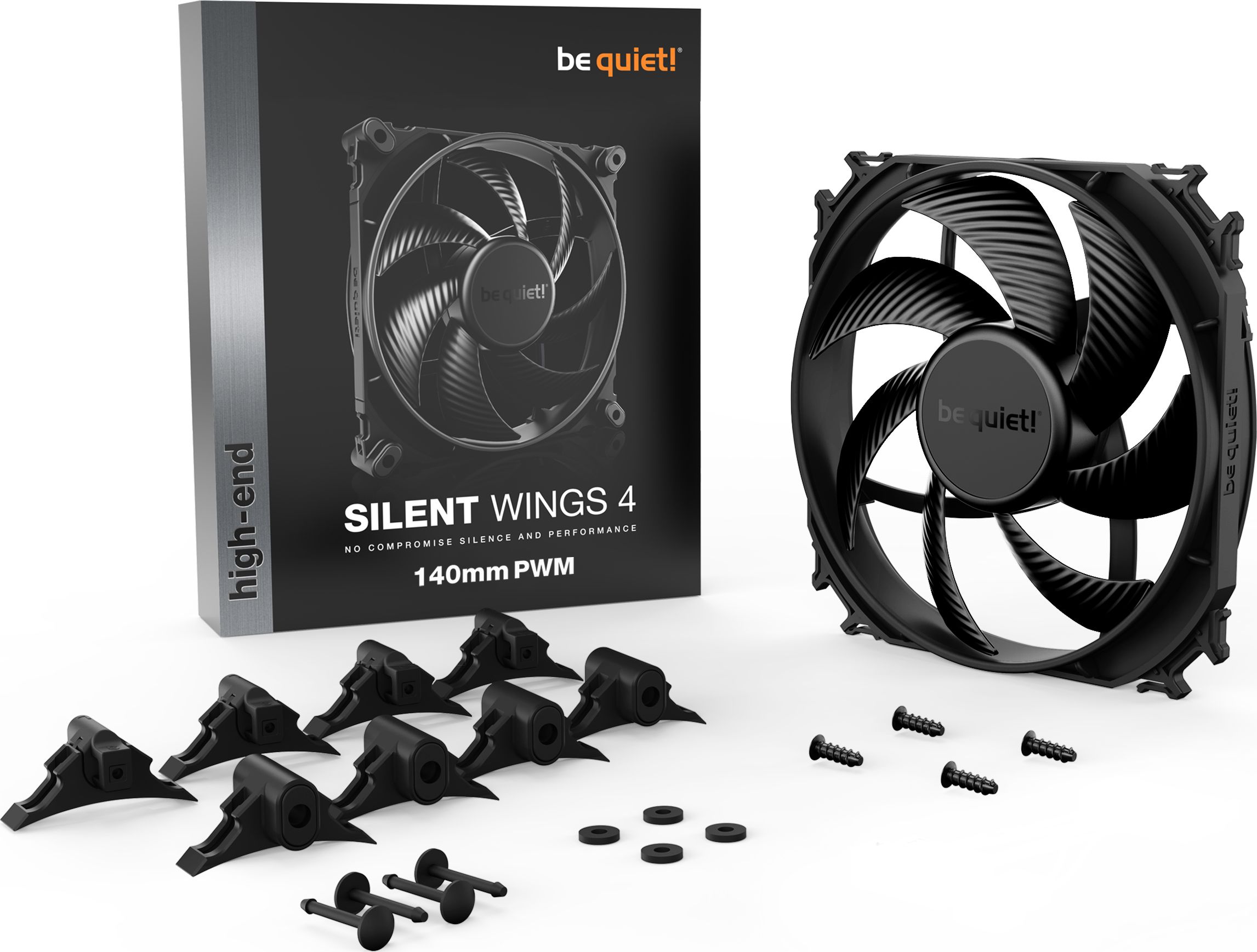 Ventilator kasë Be Quiet Silent Wings 4, 140mm PWM, i zi