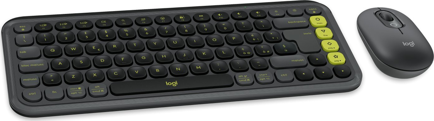 Set tastierë dhe maus Logitech POP Icon, Bluetooth, Graphite