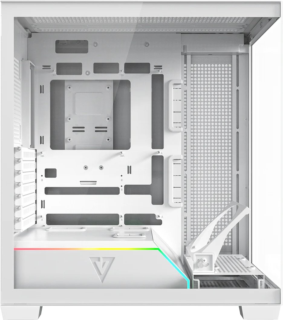 Kuti kompjuteri MODECOM Volcano Stellar Plus ARGB, MIDI Tower, pa ventilatorë, e bardhë
