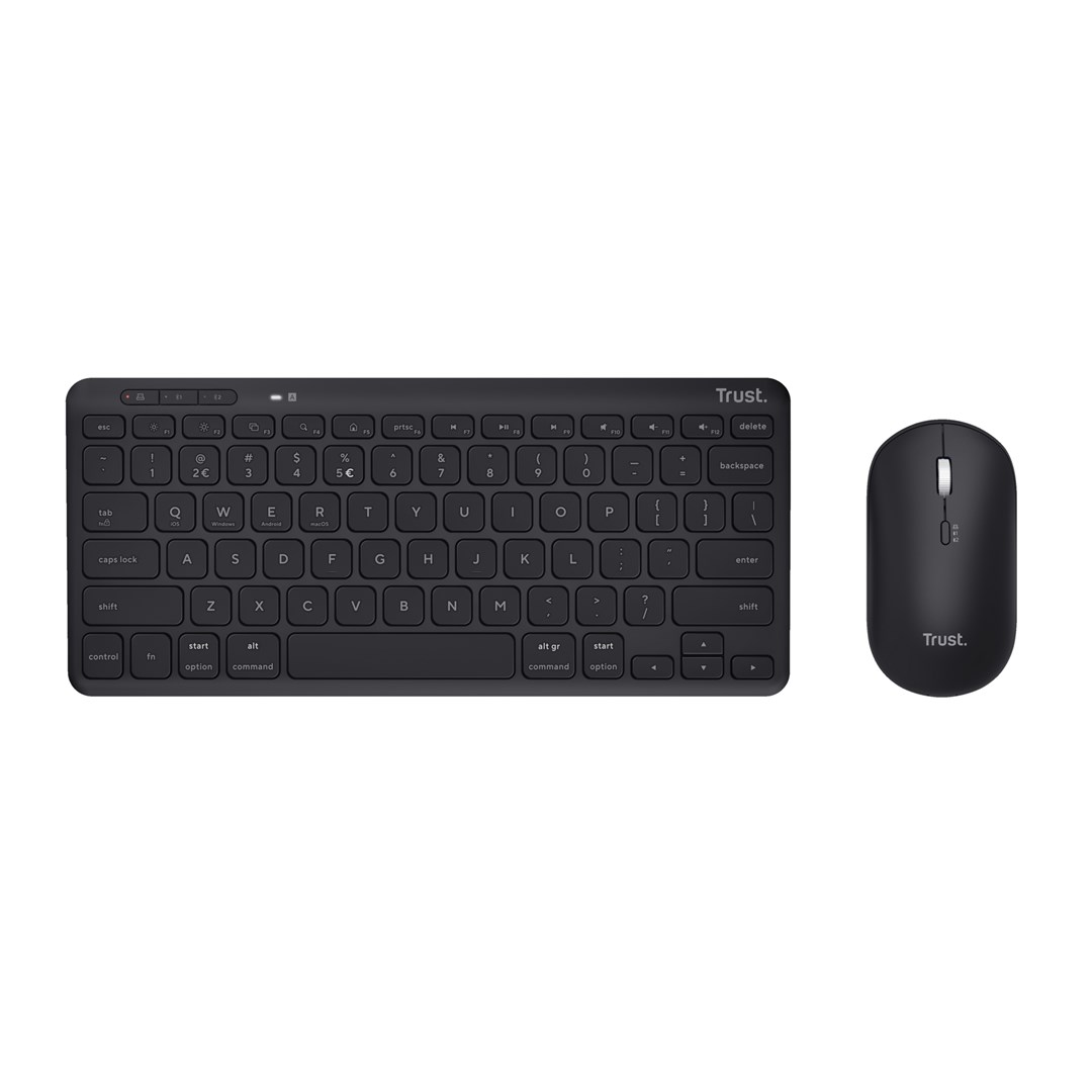 Set tastierë dhe maus Lyra Multi-Device, Wireless, USB/Bluetooth, i zi