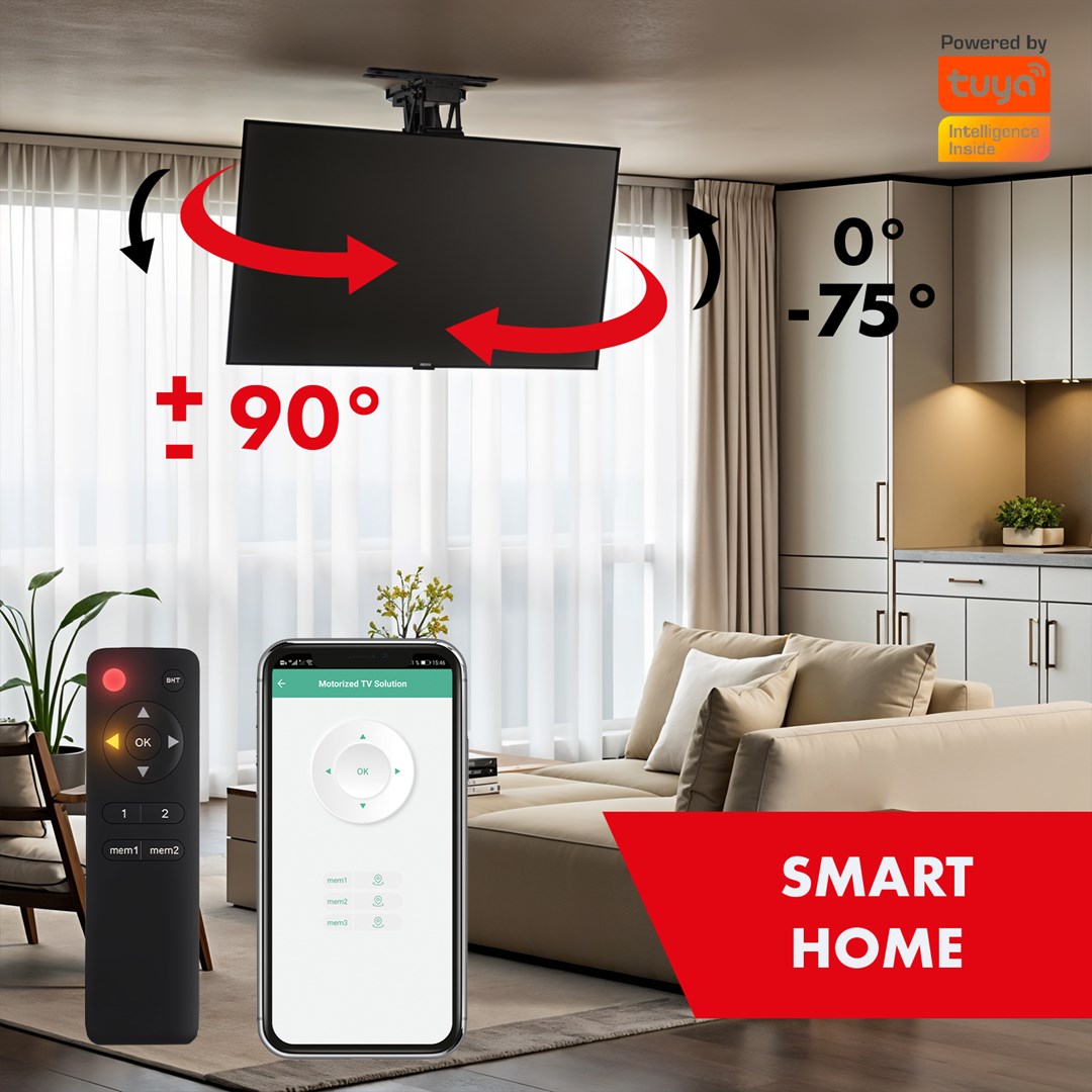 Mbajtëse tavani për televizor Maclean, i zi