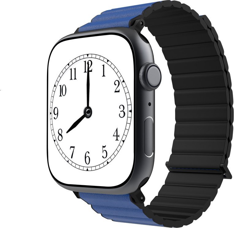 Rrip ore Apple JCPal FlexDuo, për Apple Watch 38/40/41mm, mbyllje magnetike, i zi blu marinë