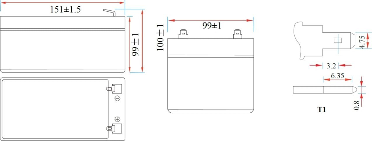 Bateri LiFePO4 MW Power MWLJ, 12.8V, 12Ah