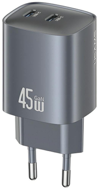 Karikues USB Usams CC305 T66, 45W GaN, 2x USB C, gri