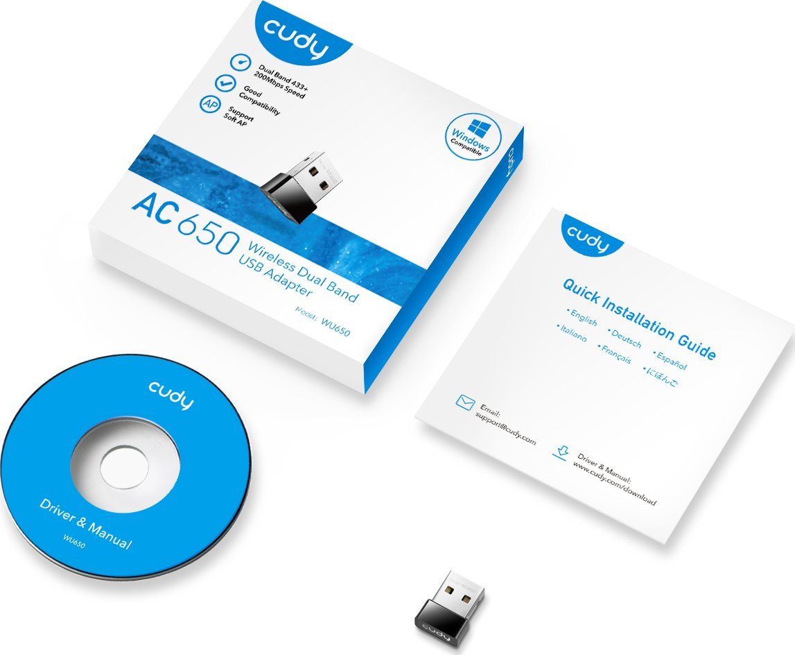 Adapter Wi Fi Cudy WU650, USB, 433 Mbps, i zi