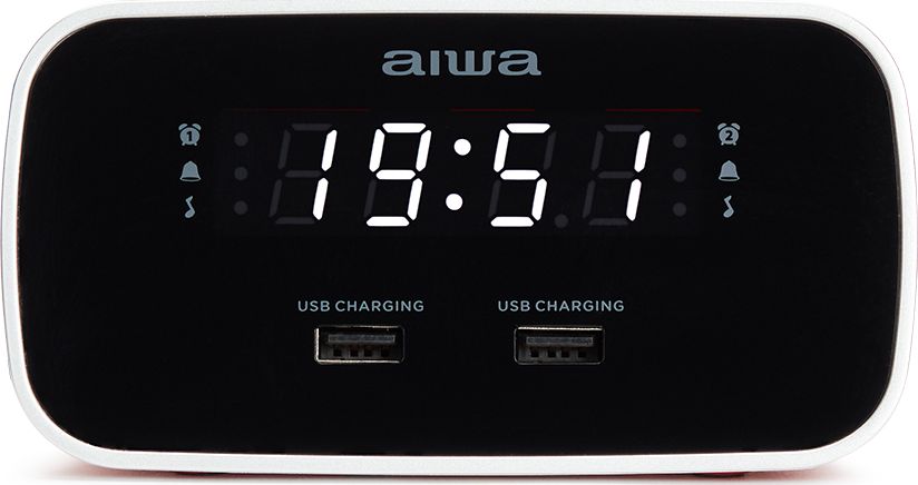 Radio ora Aiwa CRU-19RD, ekran LED 0.6", radio FM, e kuqe